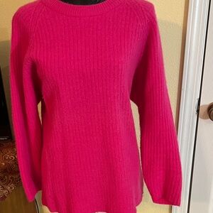 Vibrant Fuchsia Crew Neck Sweater